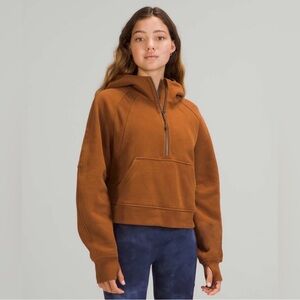 Lululemon Scuba 1/2 Zip Hoodie - XS/S - Copper Brown